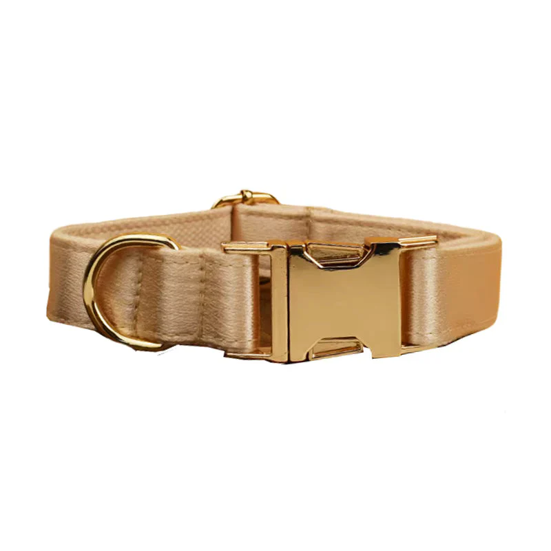 Personalized Gold Satin Wedding Classic Set - Image 15