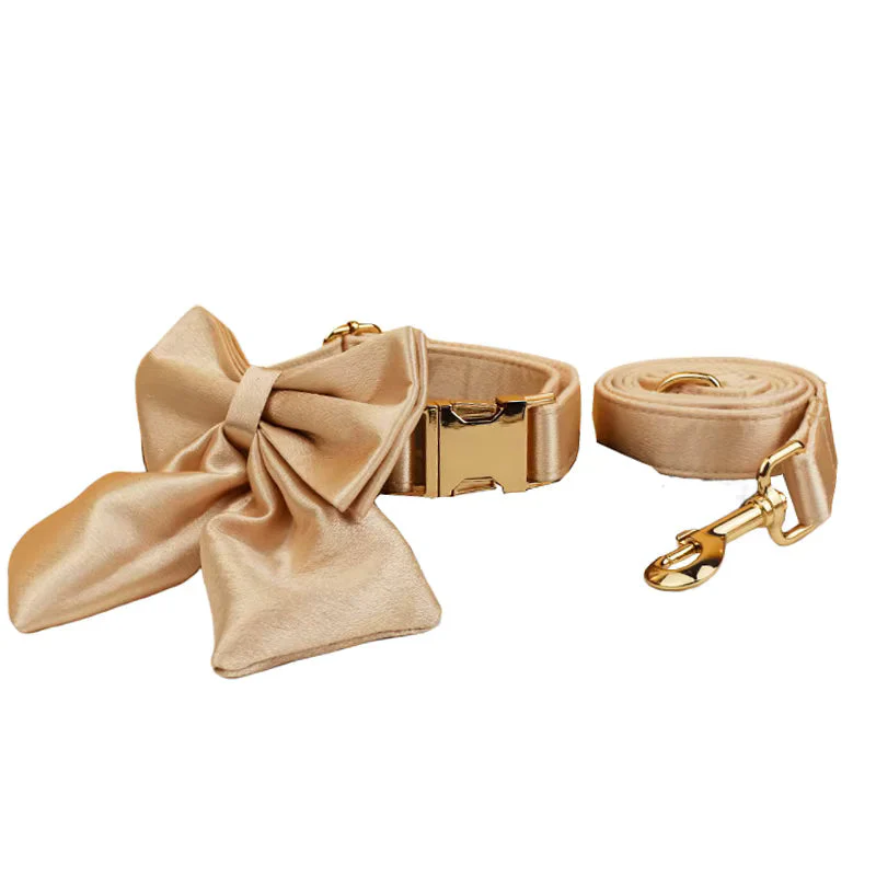 Personalized Gold Satin Wedding Classic Set - Image 19