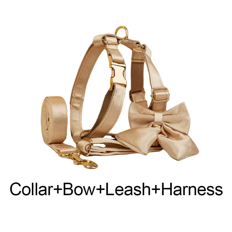 Personalized Gold Satin Wedding Classic Set - Image 21