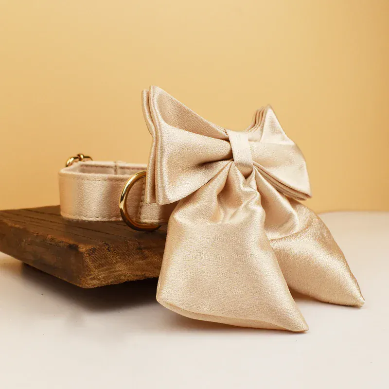Personalized Gold Satin Wedding Classic Set - Image 3