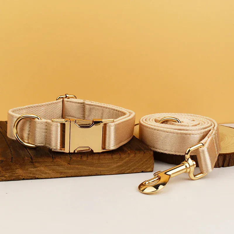 Personalized Gold Satin Wedding Classic Set - Image 5