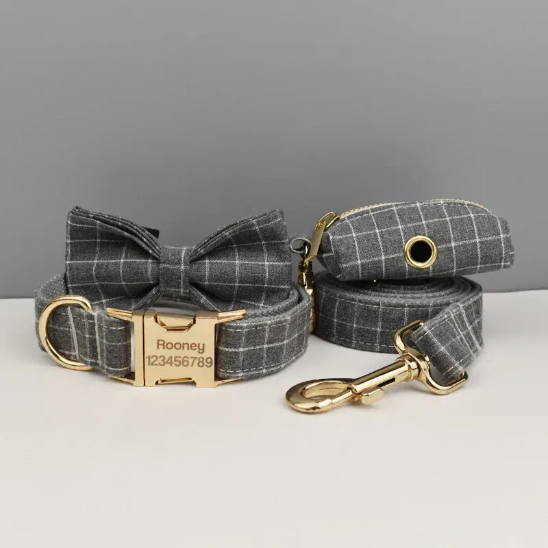 Personalized Gray Plaid Classic Set - Image 3