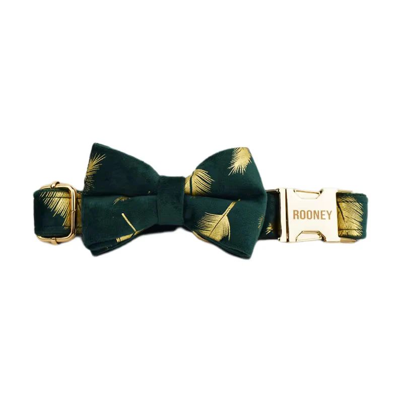 Personalized Green Feather Velvet Floral Classic Set - Image 12