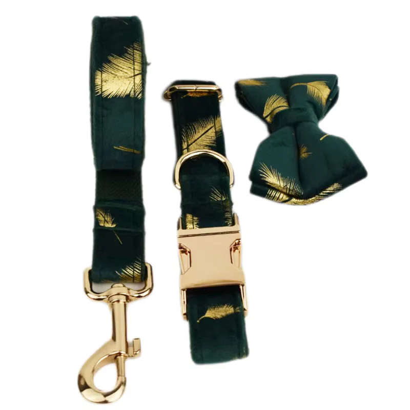 Personalized Green Feather Velvet Floral Classic Set - Image 17