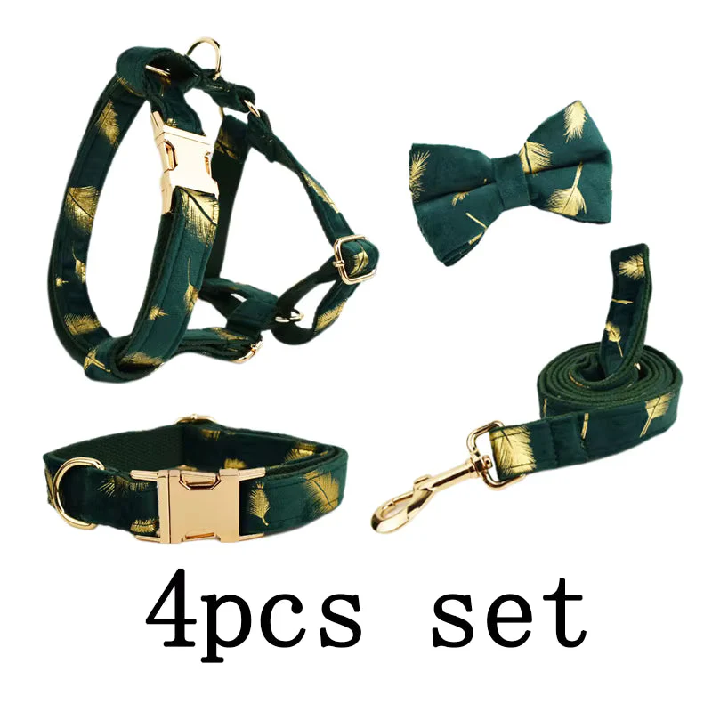 Personalized Green Feather Velvet Floral Classic Set - Image 18