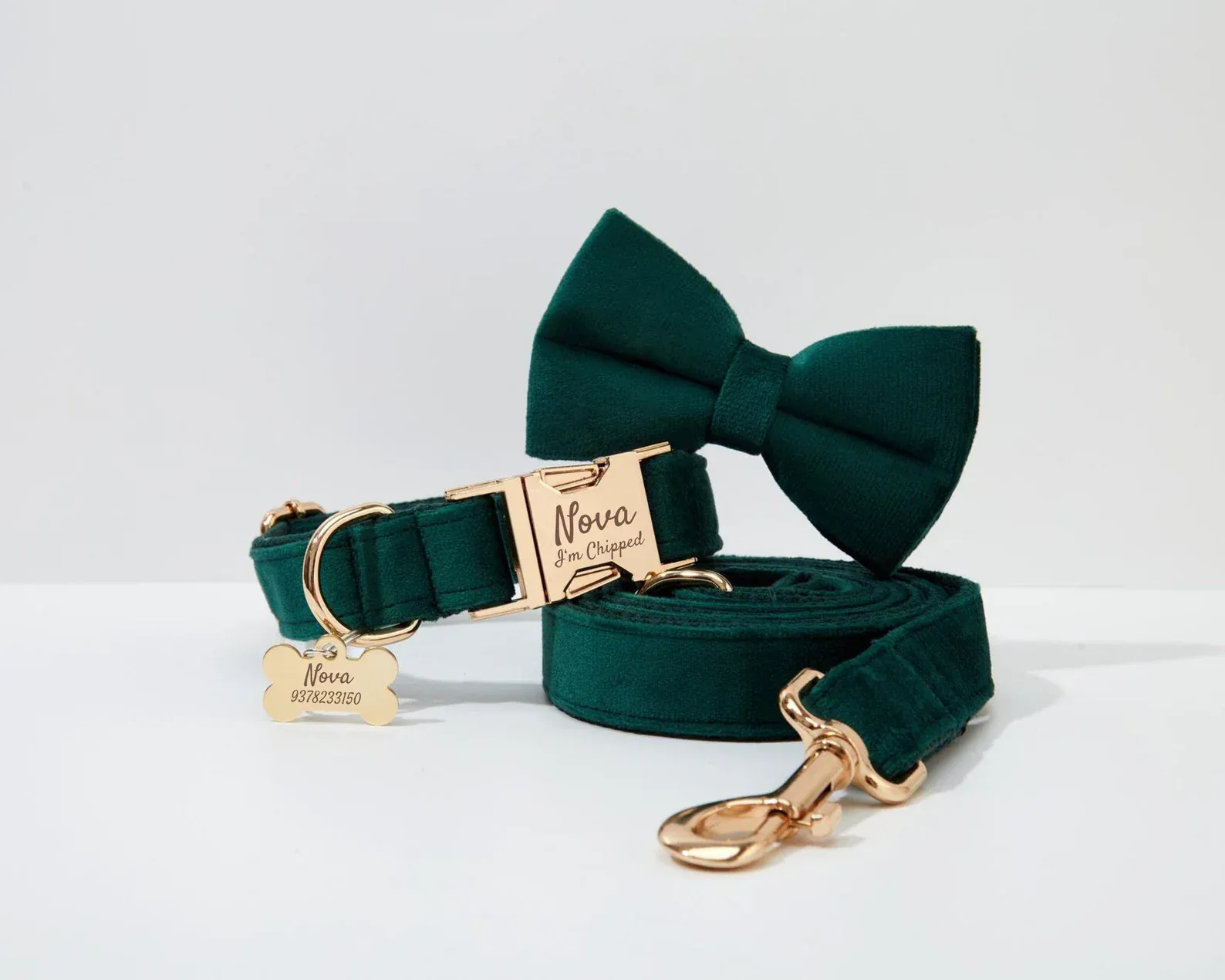 Personalized Green Velvet Classic Set - Image 6