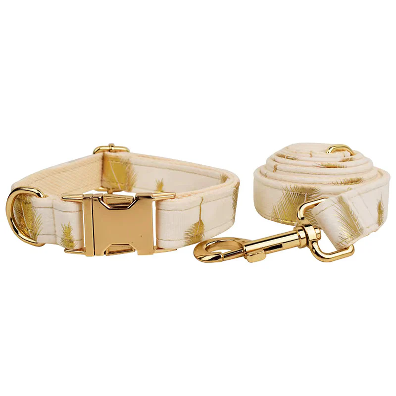 Personalized Ivory Gold Leaf Velvet Classic Set - Image 16