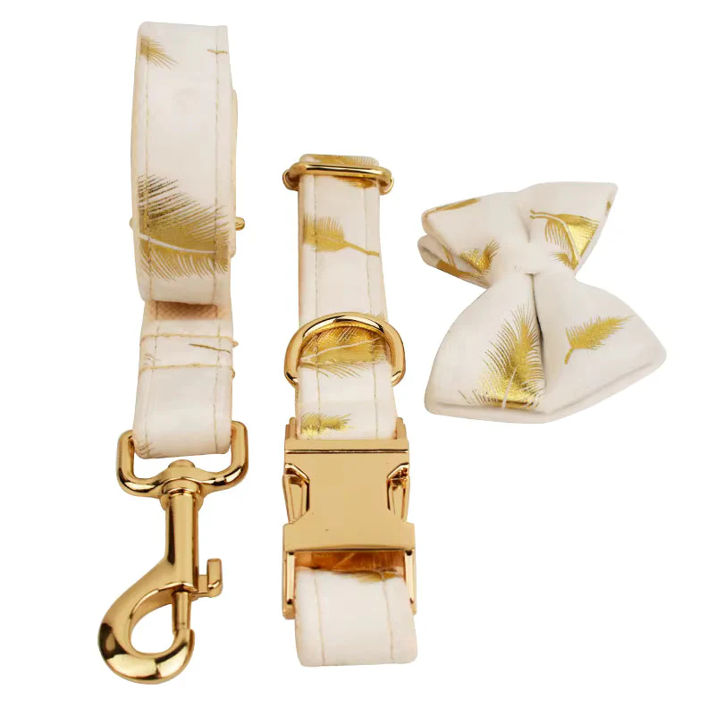 Personalized Ivory Gold Leaf Velvet Classic Set - Image 17