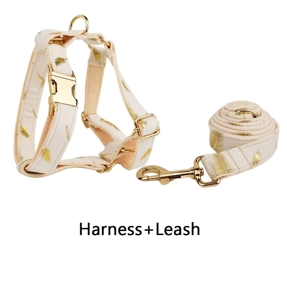 Personalized Ivory Gold Leaf Velvet Classic Set - Image 18