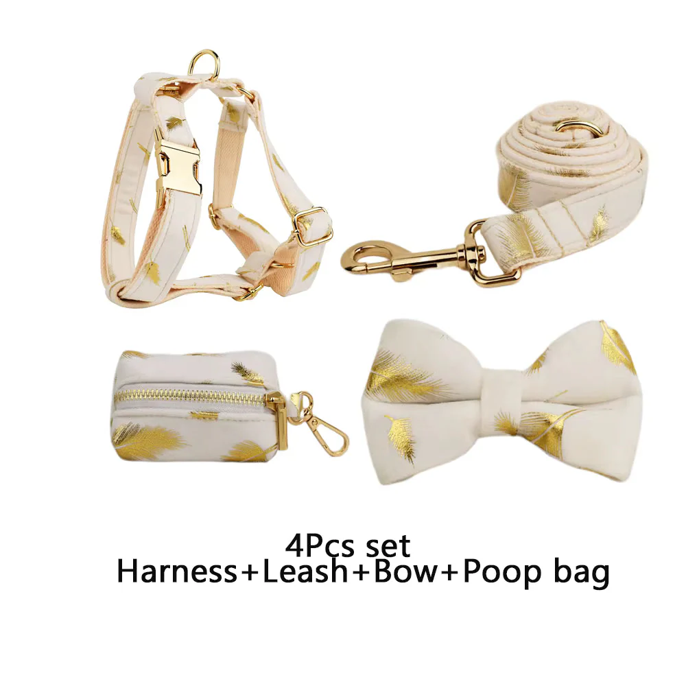 Personalized Ivory Gold Leaf Velvet Classic Set - Image 19