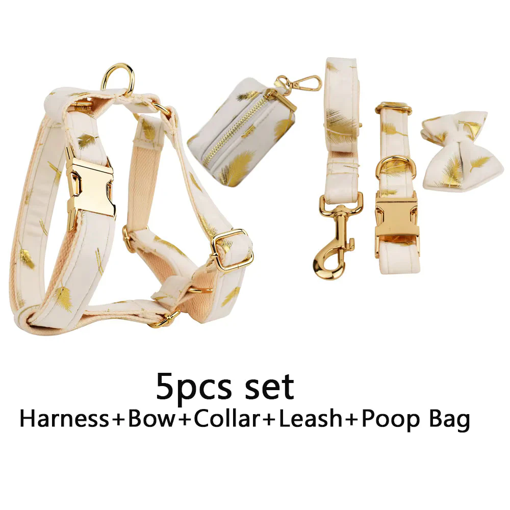 Personalized Ivory Gold Leaf Velvet Classic Set - Image 20