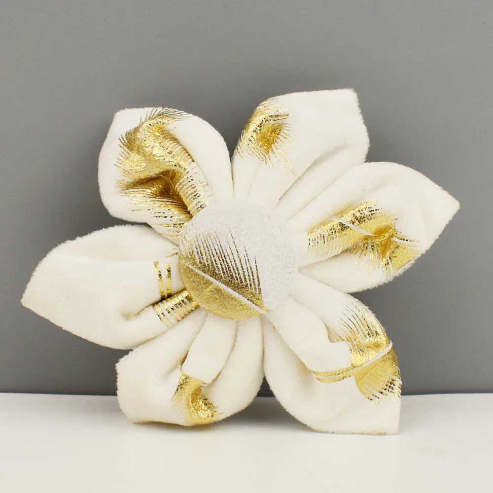 Personalized Ivory Gold Leaf Velvet Classic Set - Image 9