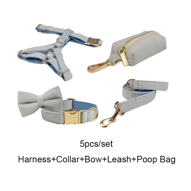 Personalized Light Blue Velvet Classic Set - Image 22