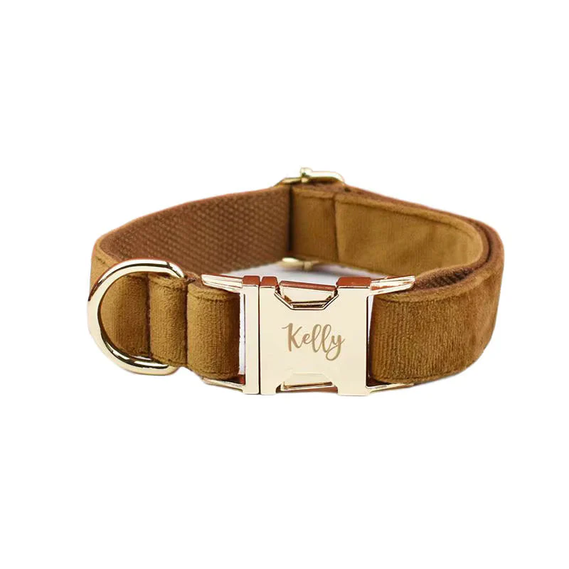 Personalized Light Coffee Velvet Classic Set - Image 13