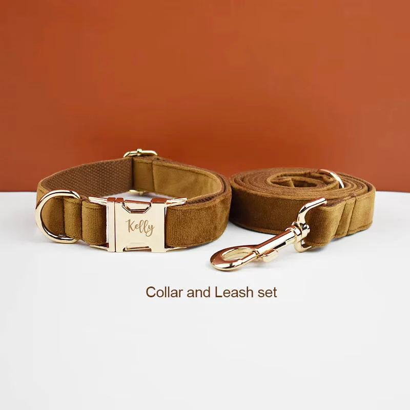 Personalized Light Coffee Velvet Classic Set - Image 16