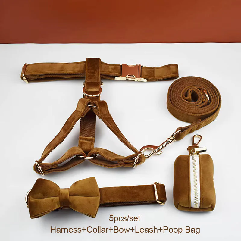 Personalized Light Coffee Velvet Classic Set - Image 20