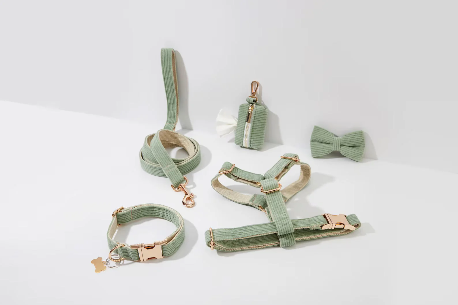 Personalized Light Green Corduroy Classic Set - Image 5