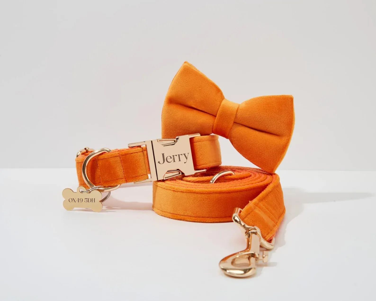 Personalized Orange Velvet Classic Set - Image 12