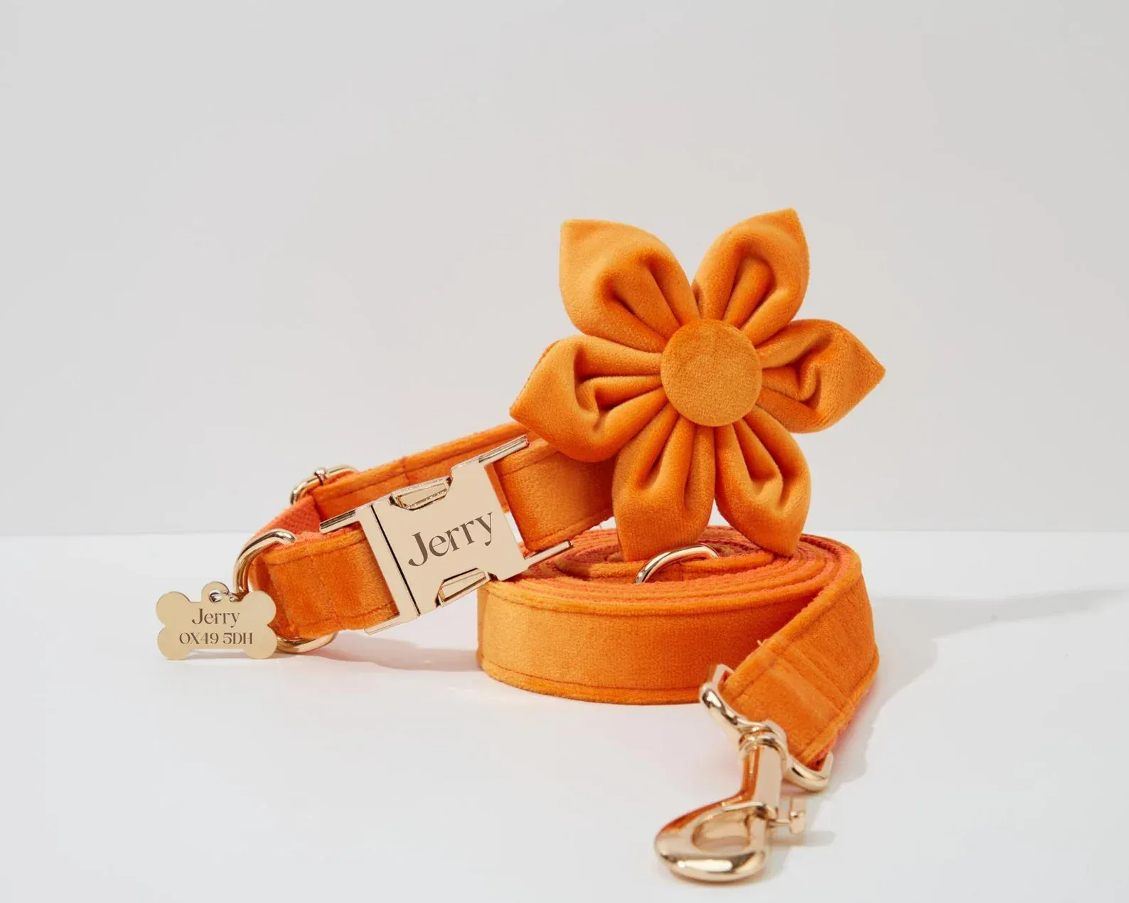 Personalized Orange Velvet Classic Set - Image 3