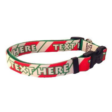 Personalized Peppermint Stick Dog Collar - Image 2