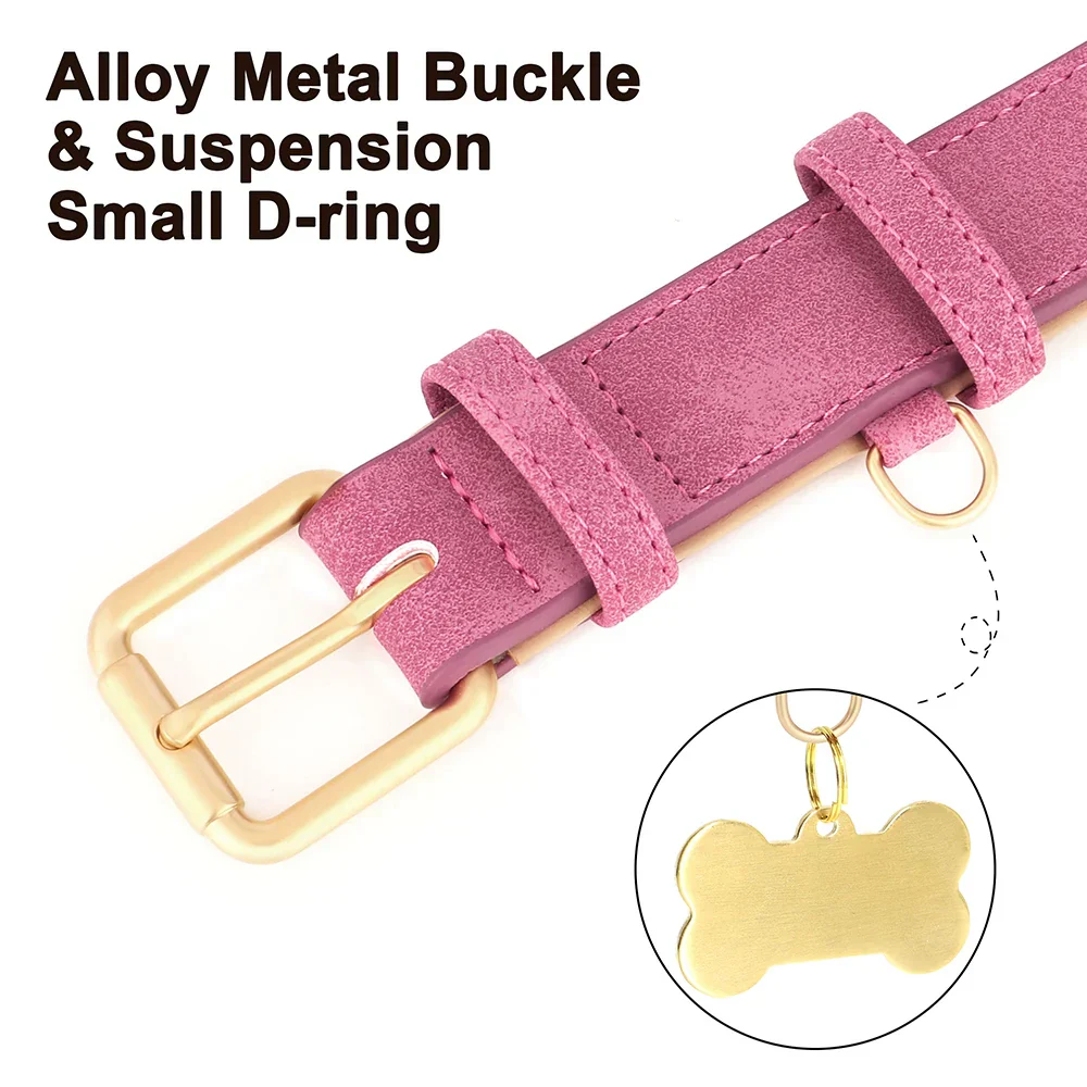 Personalized PU Leather Dog Collar with Custom Engraved ID Tag - Image 18