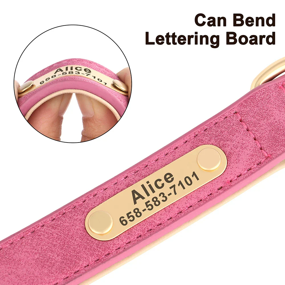Personalized PU Leather Dog Collar with Custom Engraved ID Tag - Image 19