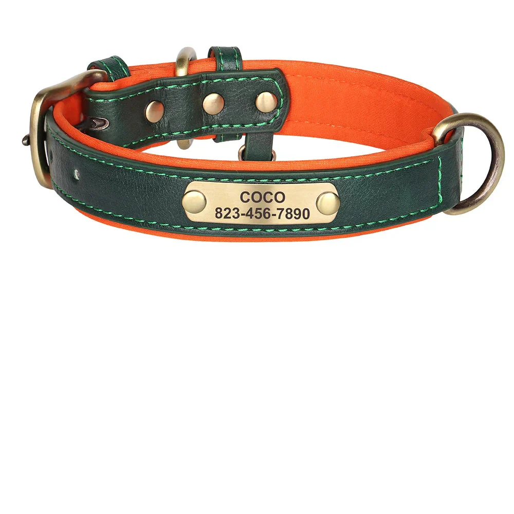 Personalized PU Leather Dog Collar with Custom Engraved ID Tag - Image 20