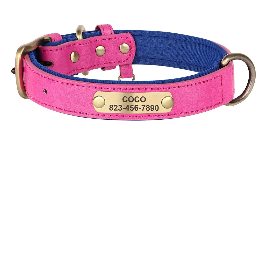 Personalized PU Leather Dog Collar with Custom Engraved ID Tag - Image 21