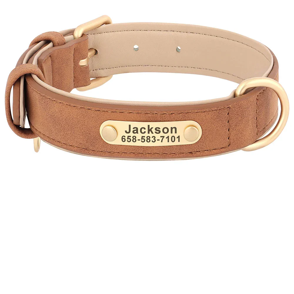 Personalized PU Leather Dog Collar with Custom Engraved ID Tag - Image 23