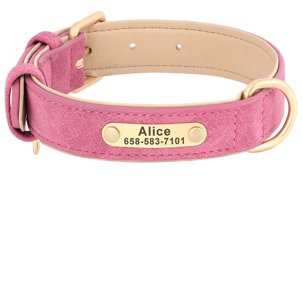 Personalized PU Leather Dog Collar with Custom Engraved ID Tag - Image 24