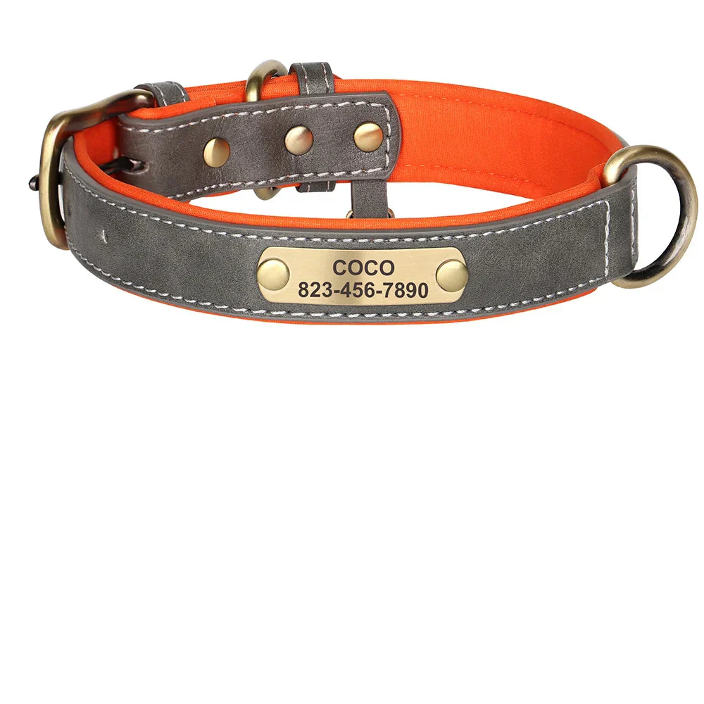 Personalized PU Leather Dog Collar with Custom Engraved ID Tag - Image 27