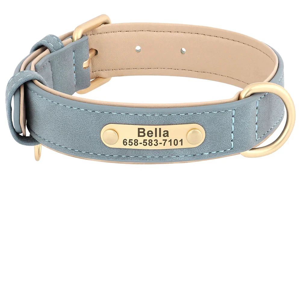 Personalized PU Leather Dog Collar with Custom Engraved ID Tag - Image 28