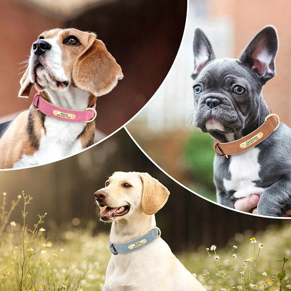 Personalized PU Leather Dog Collar with Custom Engraved ID Tag - Image 7