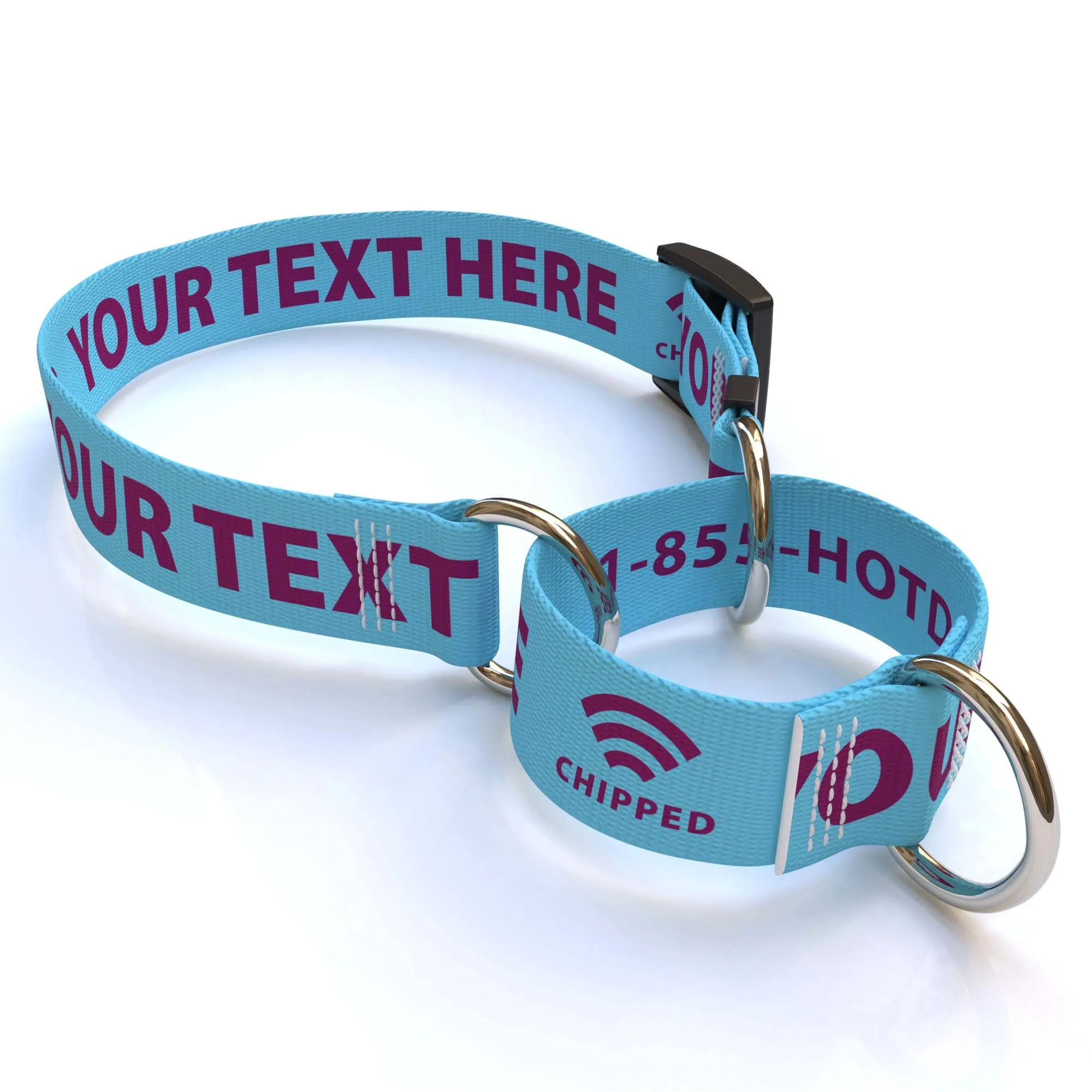 Personalized Solid Colored Martingale Collar - Image 2