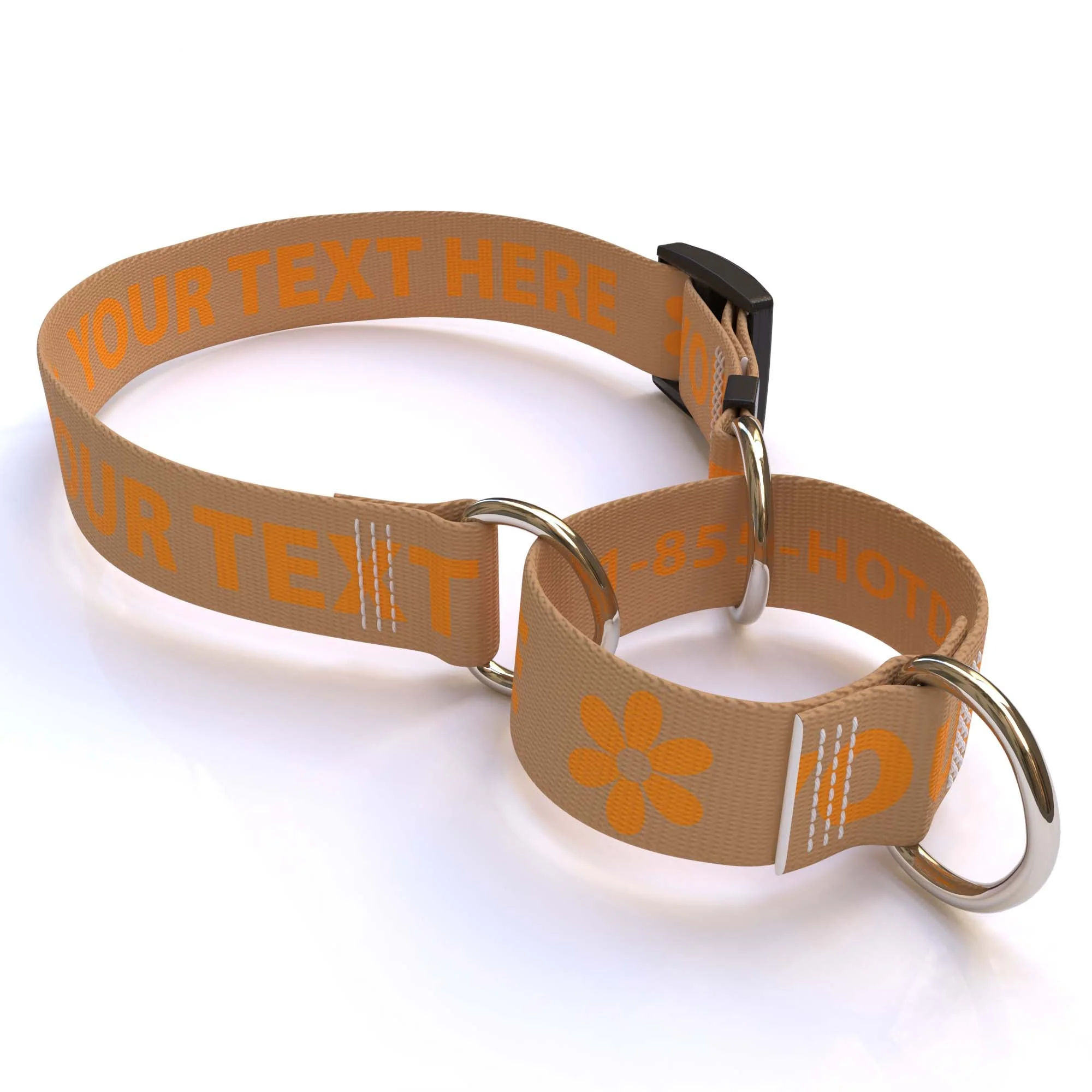 Personalized Solid Colored Martingale Collar - Image 4