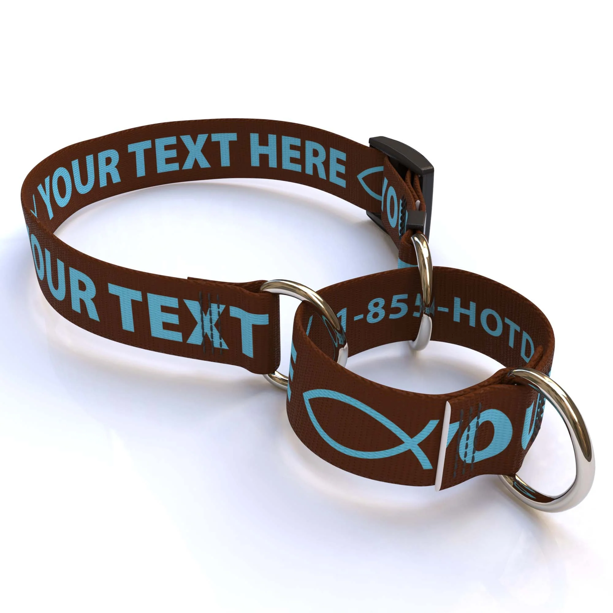 Personalized Solid Colored Martingale Collar - Image 6