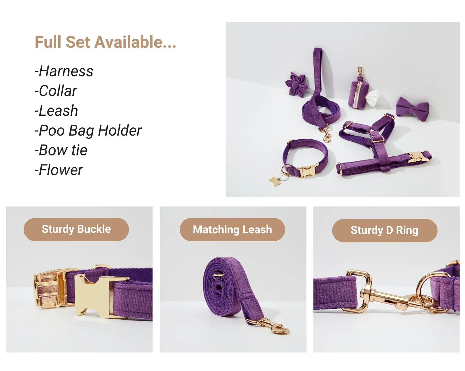 Personalized Velvet Purple Classic Set - Image 3