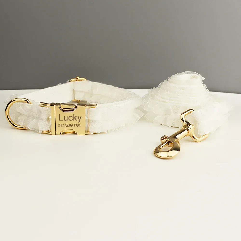Personalized Wedding White Lace Classic Set - Image 4