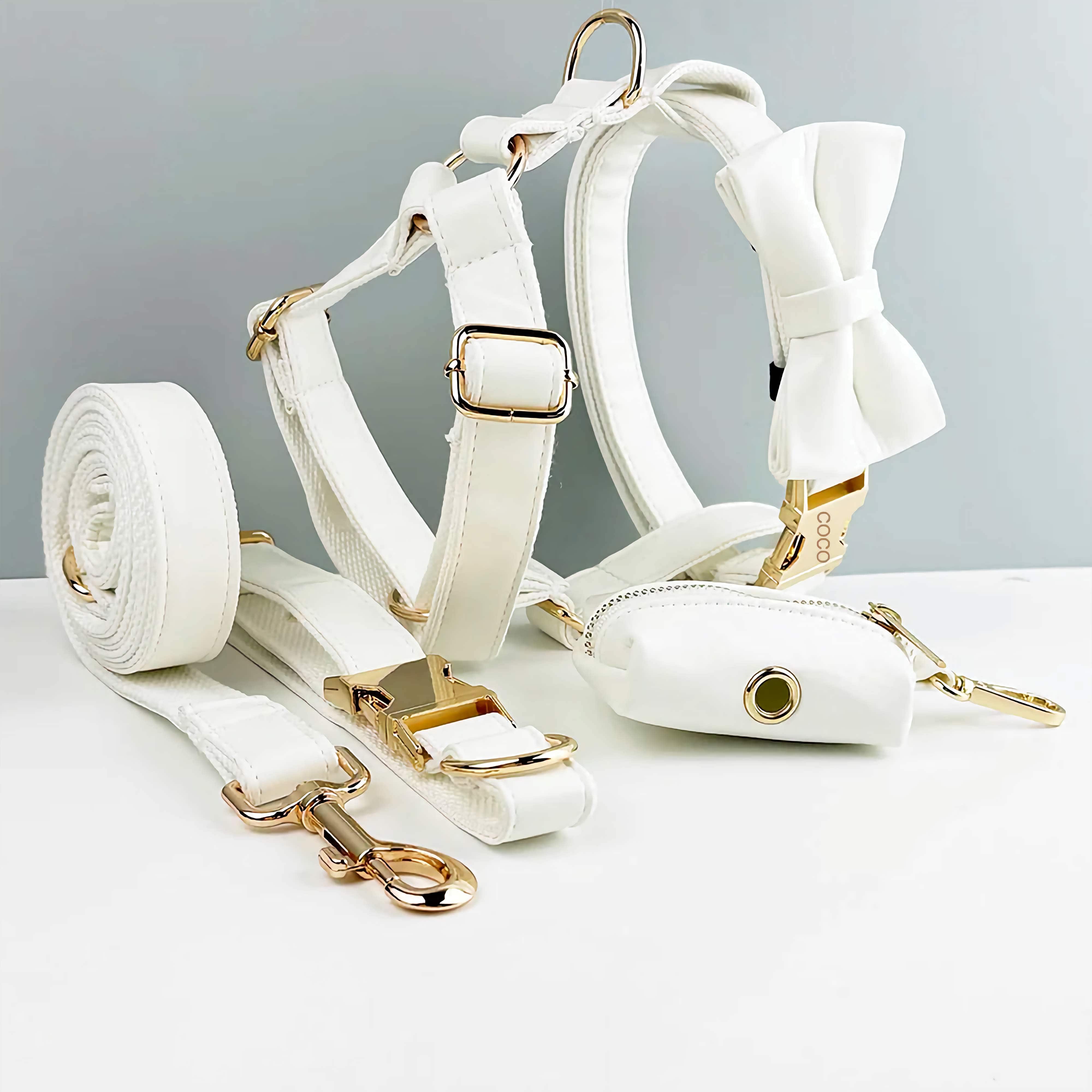 Personalized White Leather Classic Set - Image 10