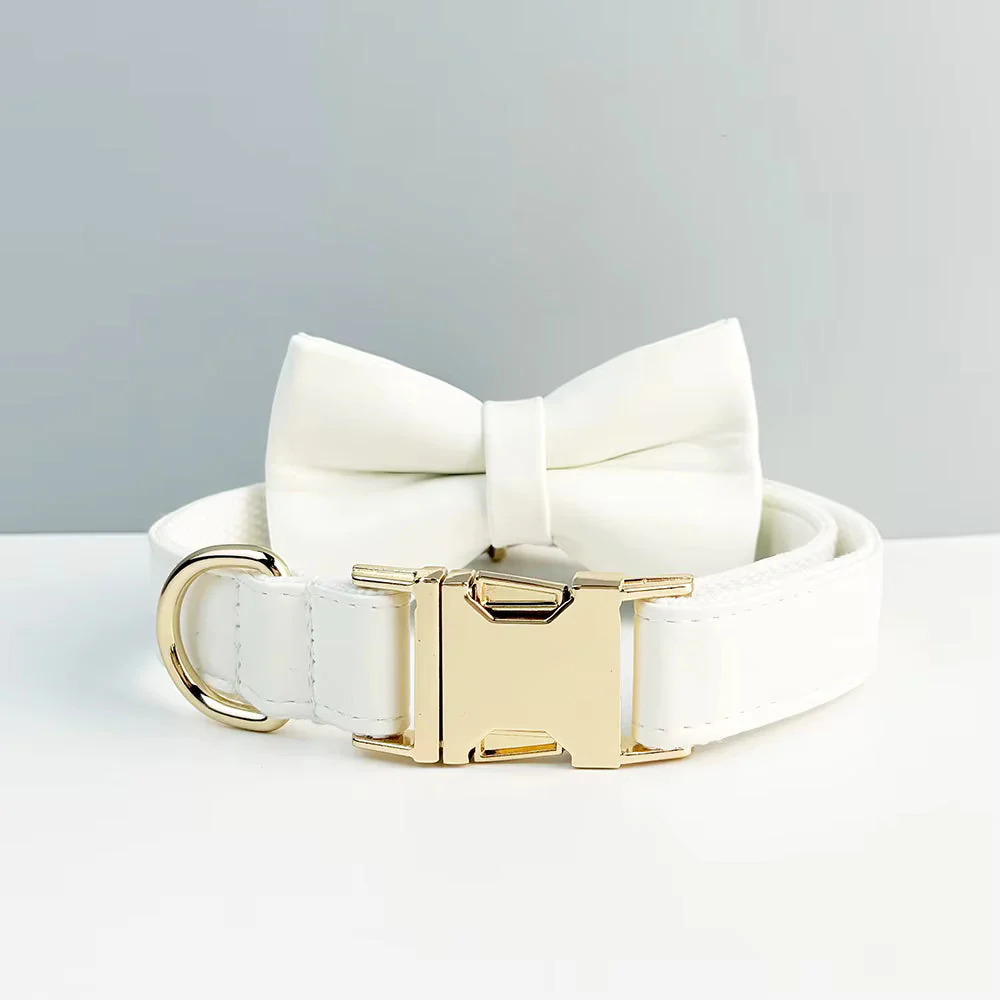 Personalized White Leather Classic Set - Image 12