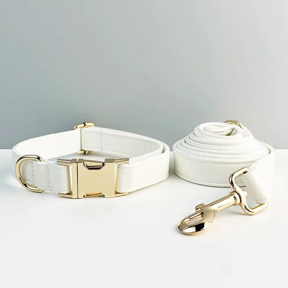 Personalized White Leather Classic Set - Image 16