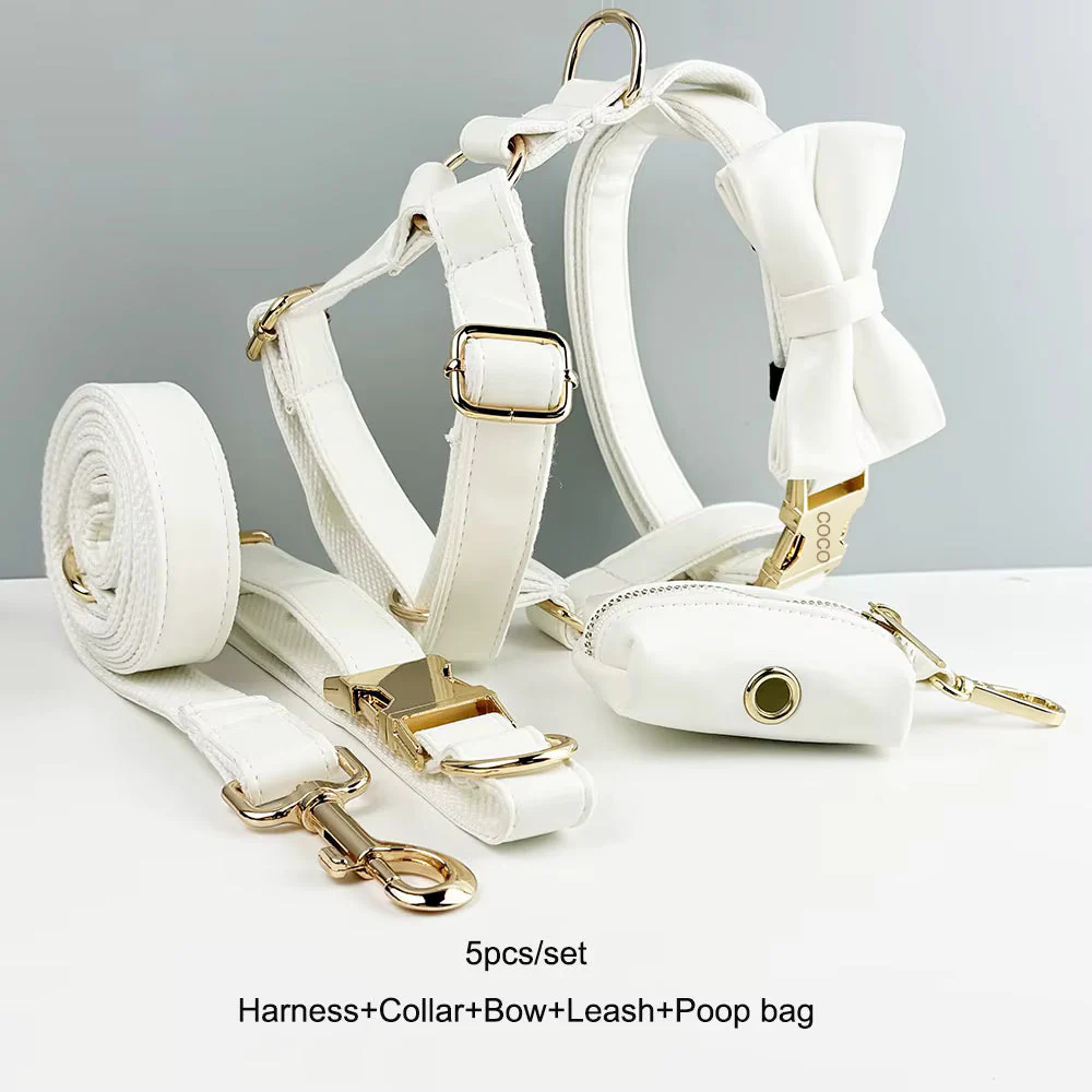 Personalized White Leather Classic Set - Image 19