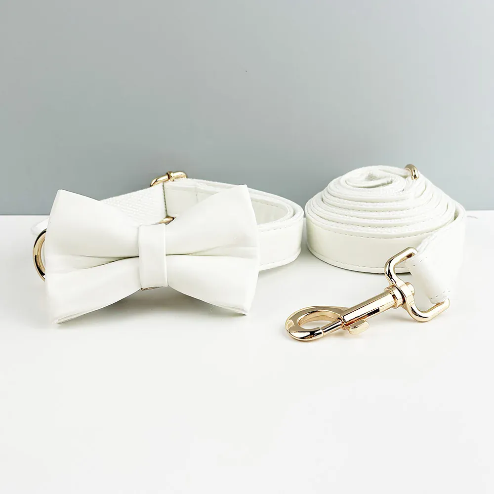 Personalized White Leather Classic Set - Image 3