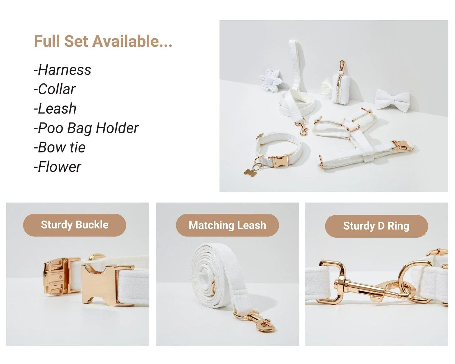 Personalized White Wedding Velvet Classic Set - Image 5