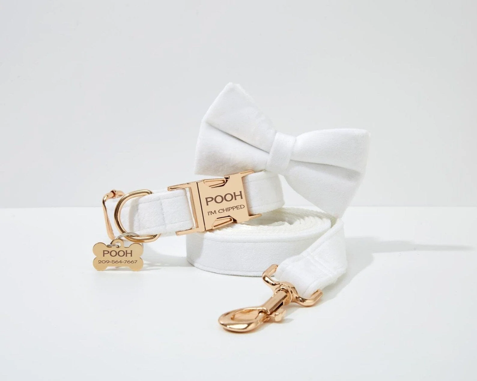 Personalized White Wedding Velvet Classic Set - Image 8