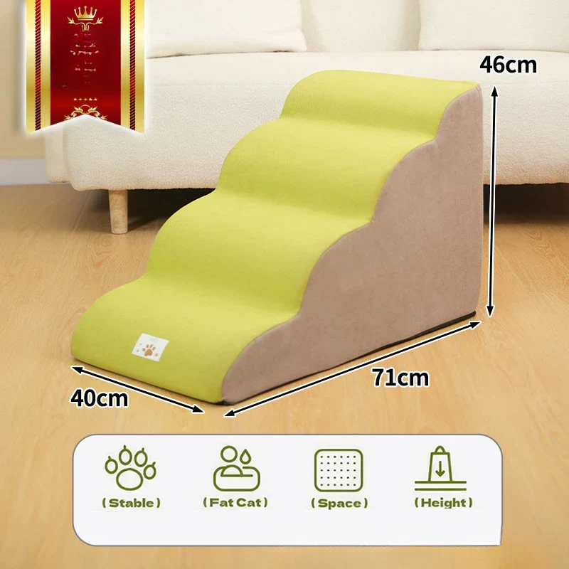 Pet 2/3 Step Stairs Ramp – Soft Memory Foam Dog & Cat Ladder | Removable & Washable Training Pet Ramp - Image 10