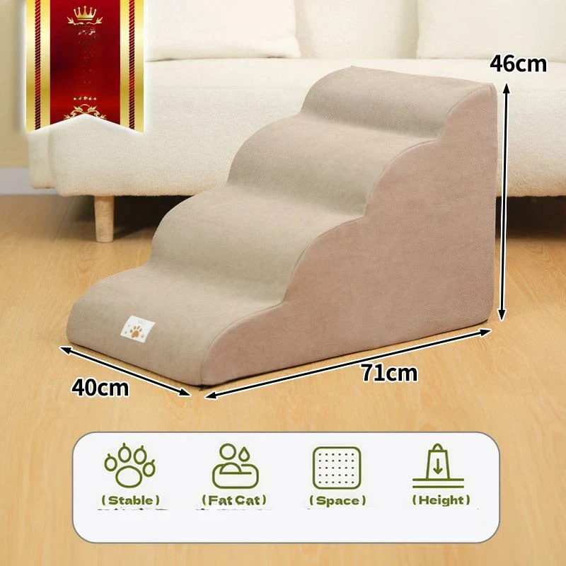 Pet 2/3 Step Stairs Ramp – Soft Memory Foam Dog & Cat Ladder | Removable & Washable Training Pet Ramp - Image 13