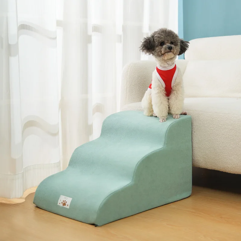 Pet 2/3 Step Stairs Ramp – Soft Memory Foam Dog & Cat Ladder | Removable & Washable Training Pet Ramp - Image 5