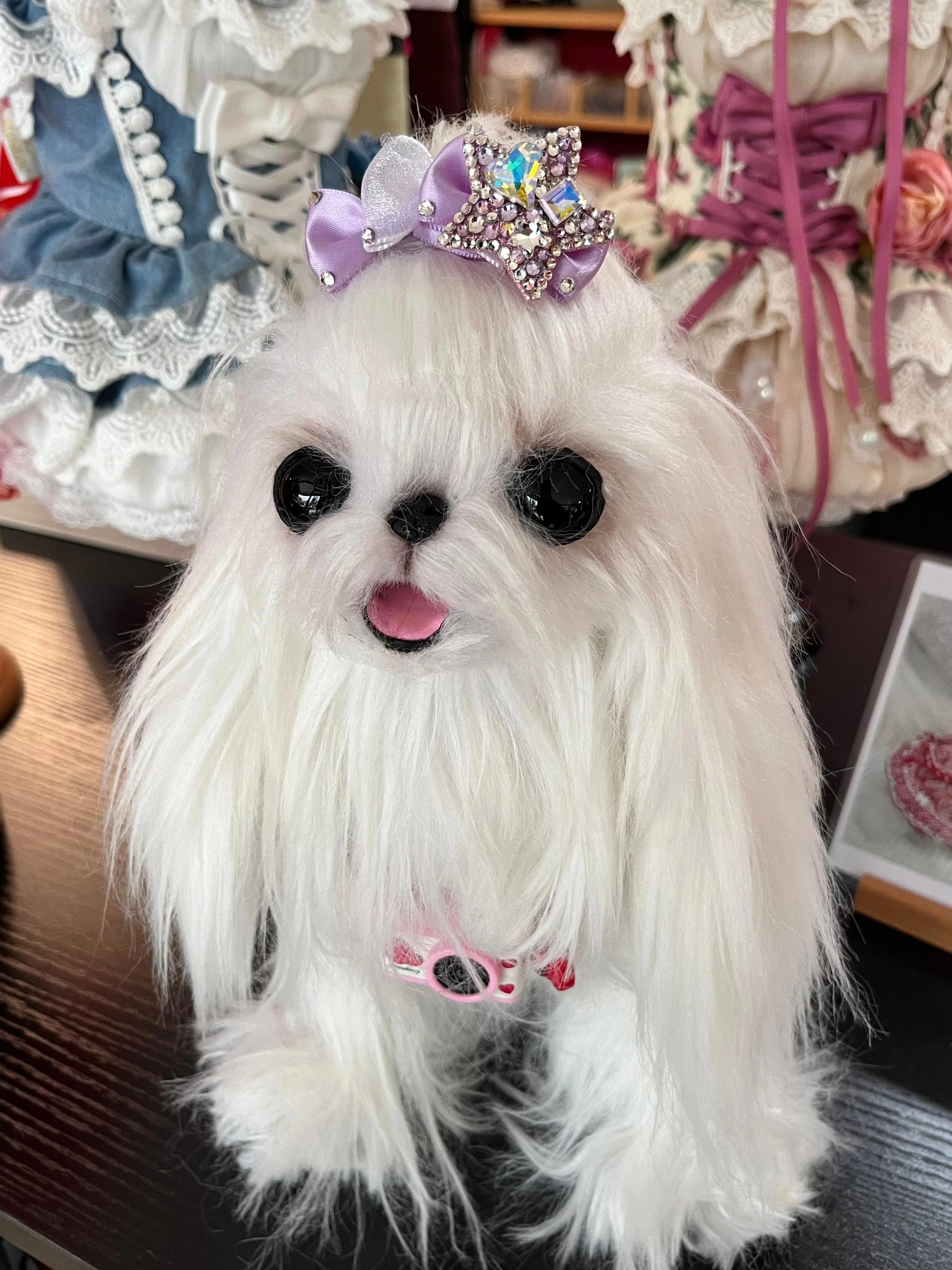 Pet Accessories Rhinestone Star Bow Hair Clip headwear - Image 3