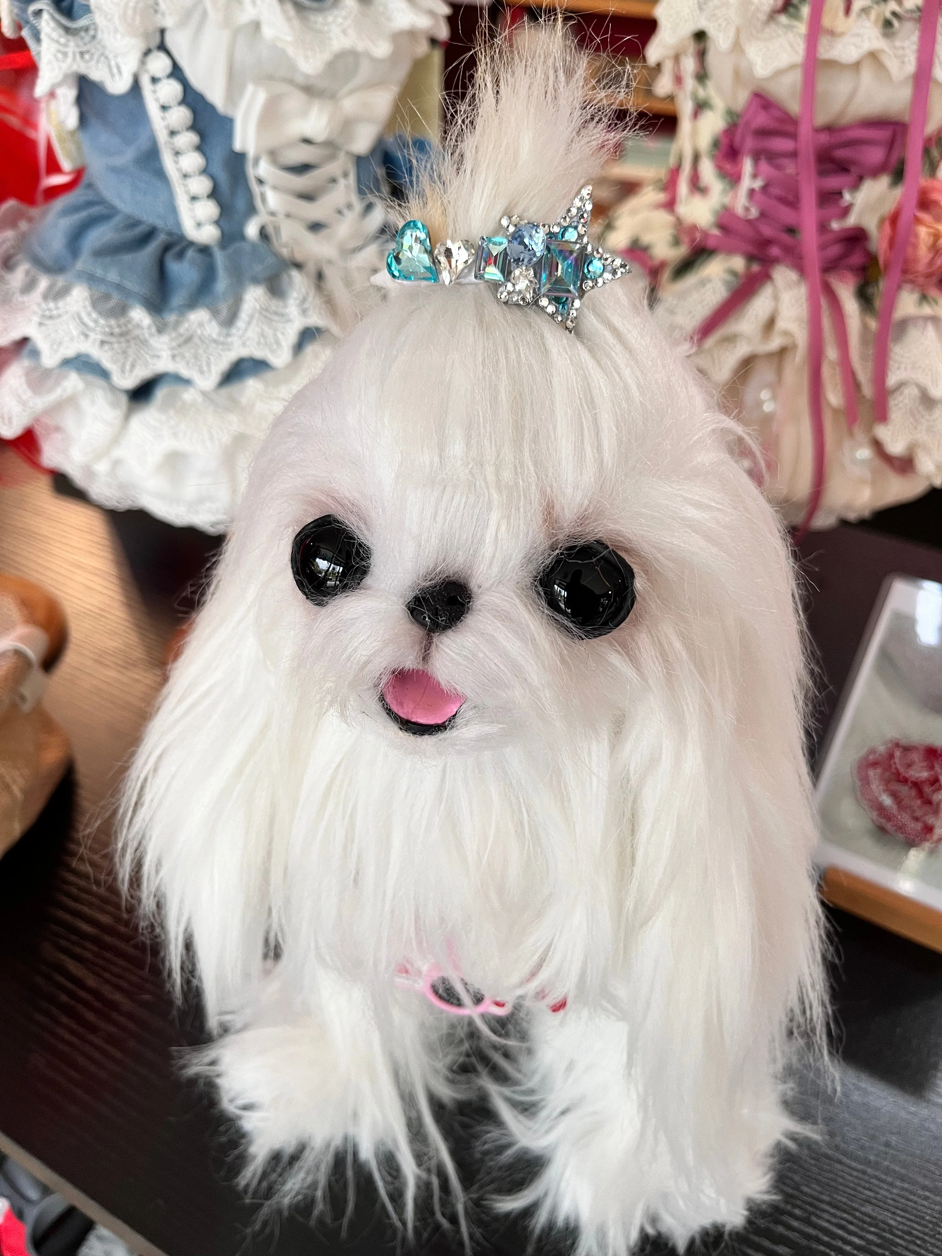 Pet Accessories Rhinestone Star & Heart Hair Clip headwear - Image 3